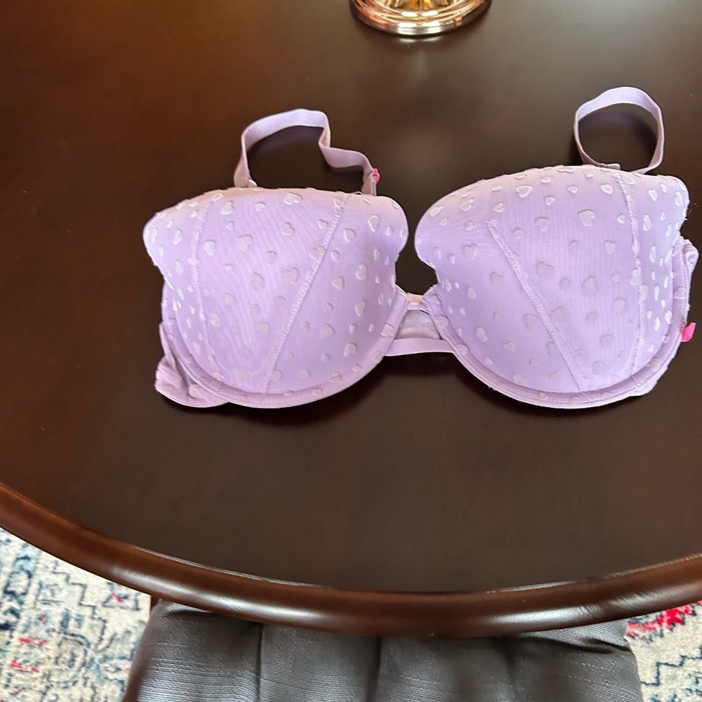 Victoria's Secret Lavender Bra with hearts